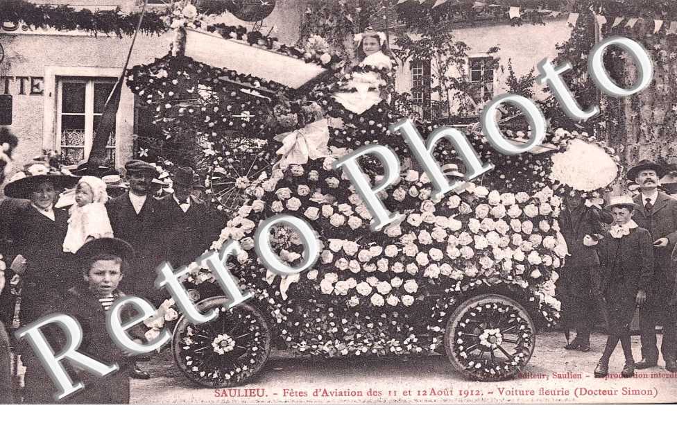 Fete d'aviation - voiture fleurie 11-08-1912