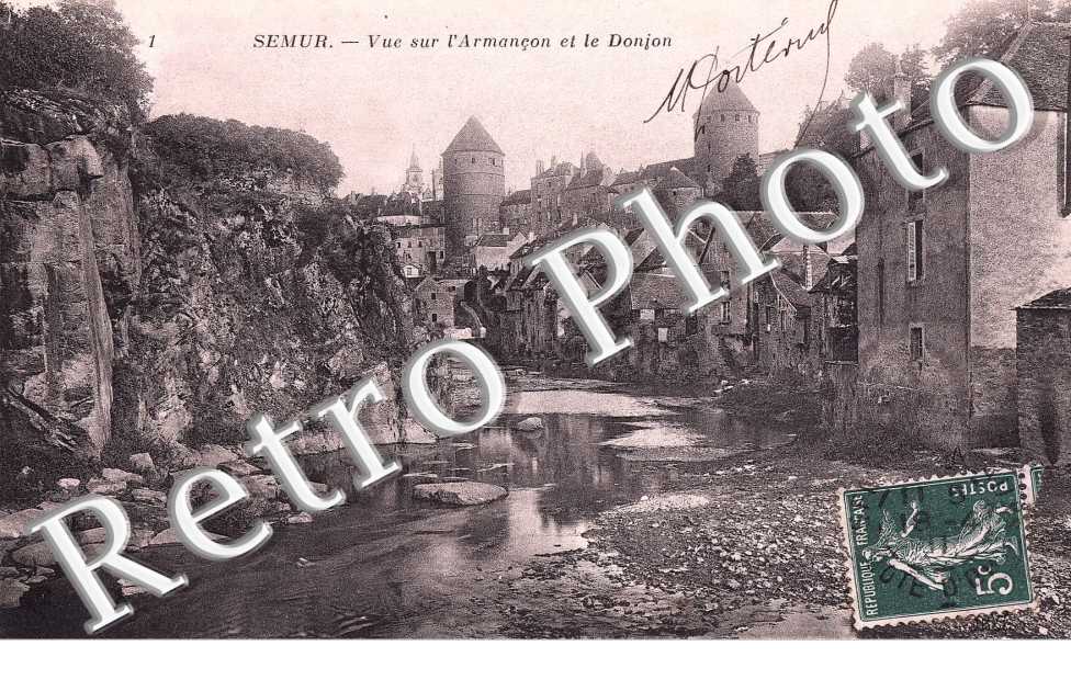 vue sur l'armancon et le donjon