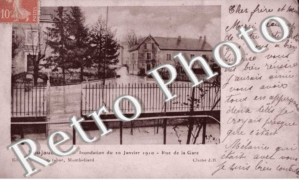 Inondations du 20 Janvier 1910 - Rue de la Gare