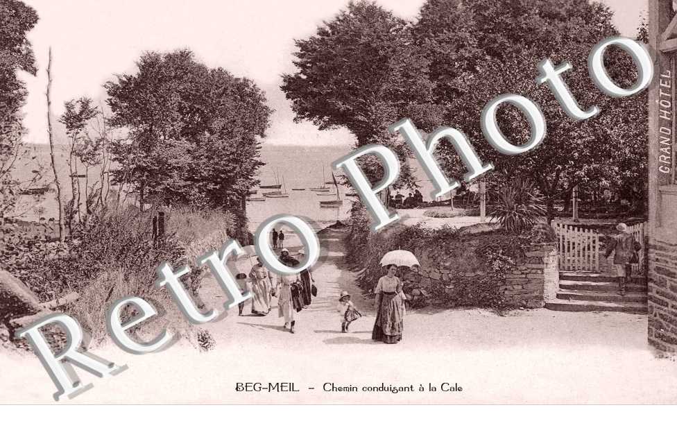 Beg-Meil , chemin conduisant a la cale