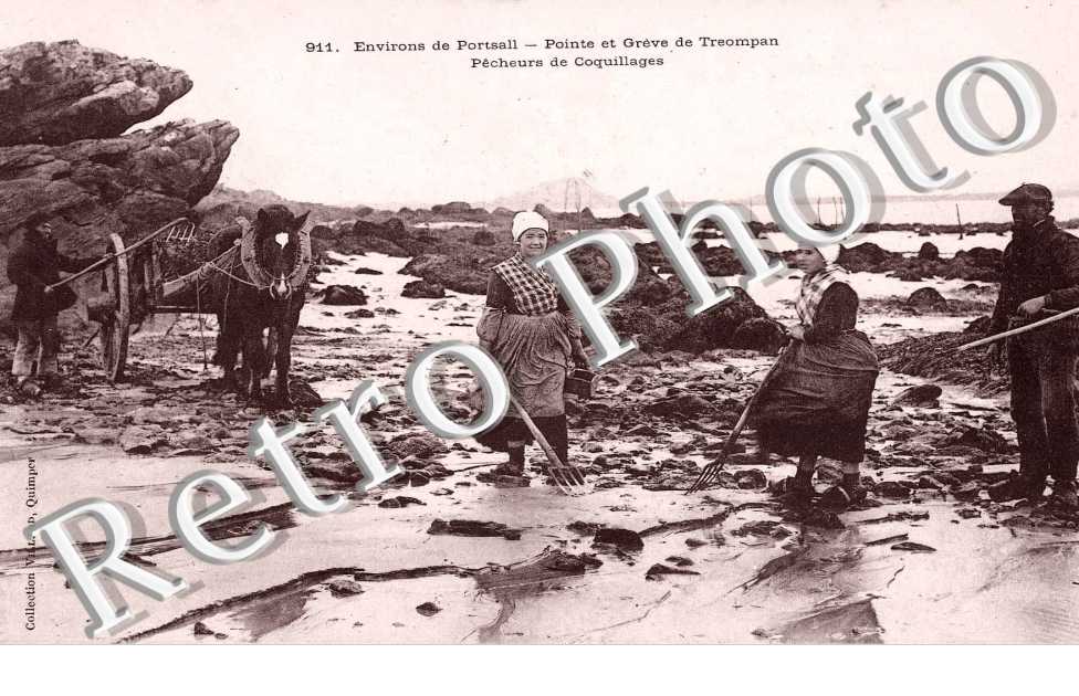 environs de Portsall - Pointe et Grève de Treompan - Pêcheurs de coquillages