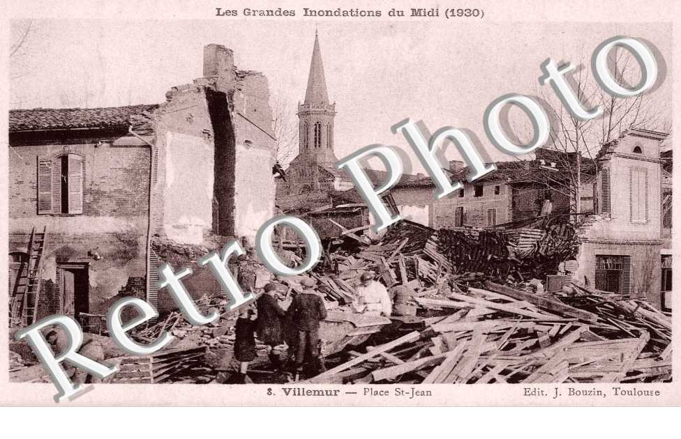 place Saint Jean, les grandes inondations du midi