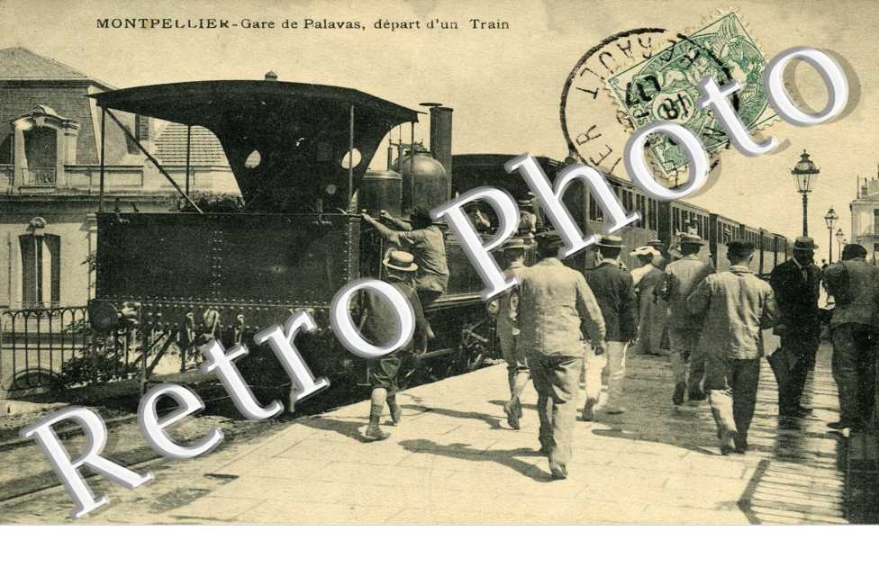 Gare de Palavas Depart d'un train