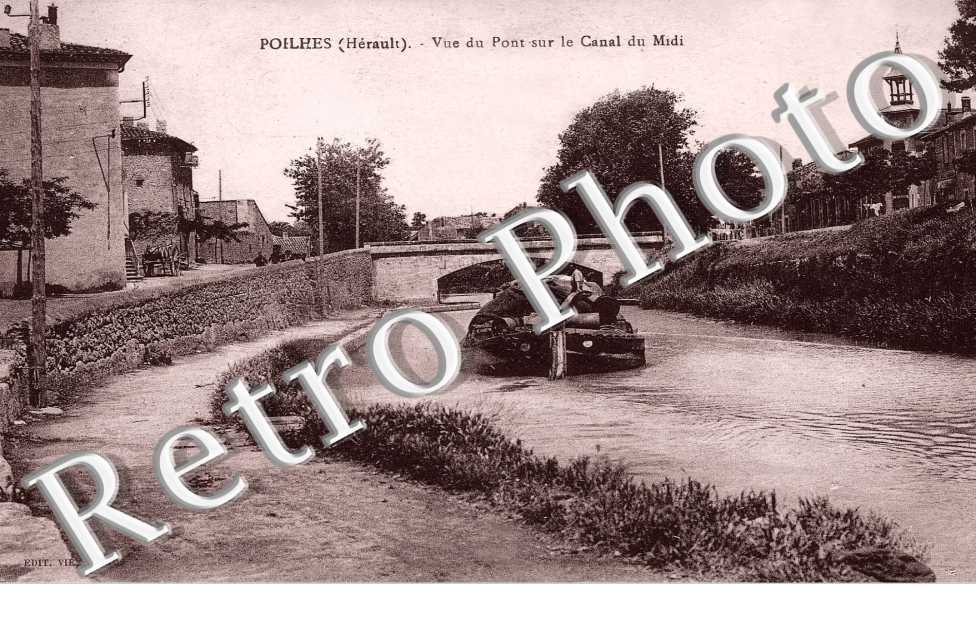 Vue du pont sur le Canal du Midi