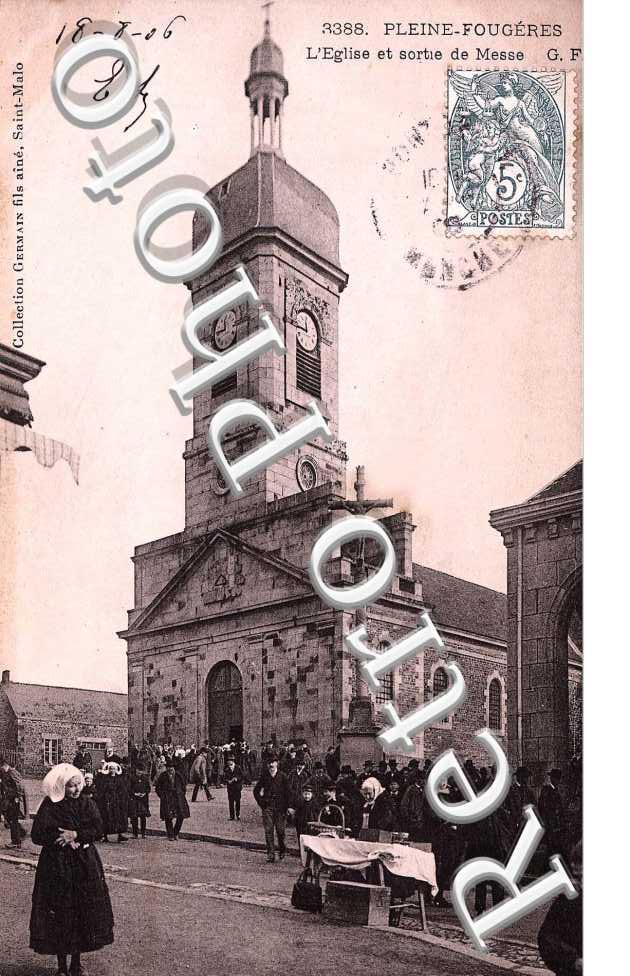 L&#039;eglise et sortie de Messe