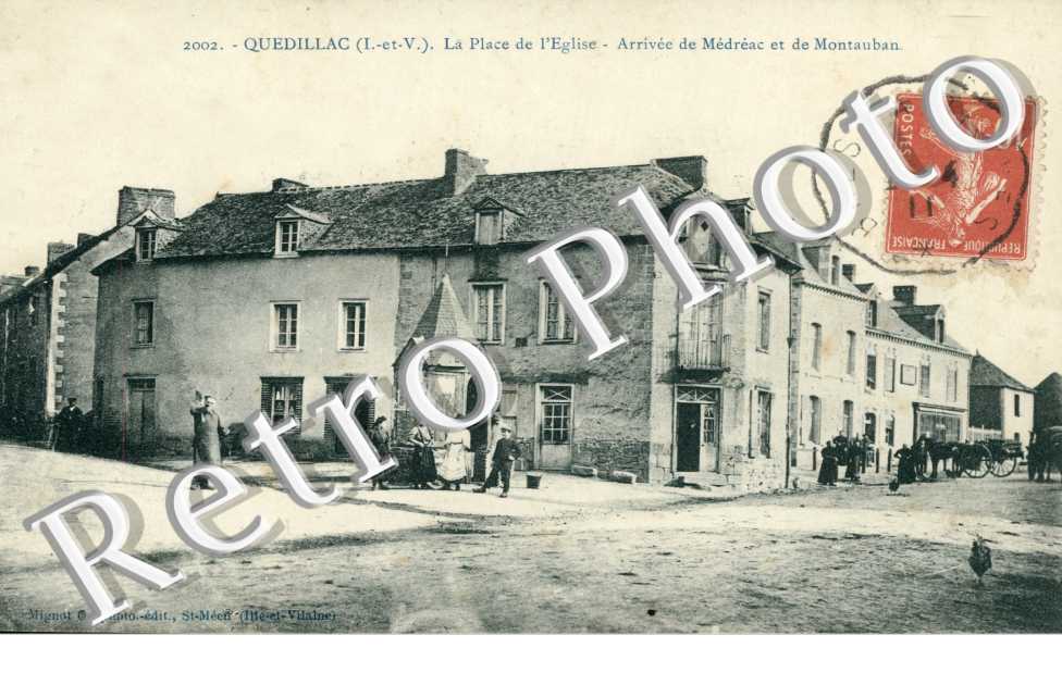 La place de l&#039;eglise - arrivee de Medreac et de Montauban