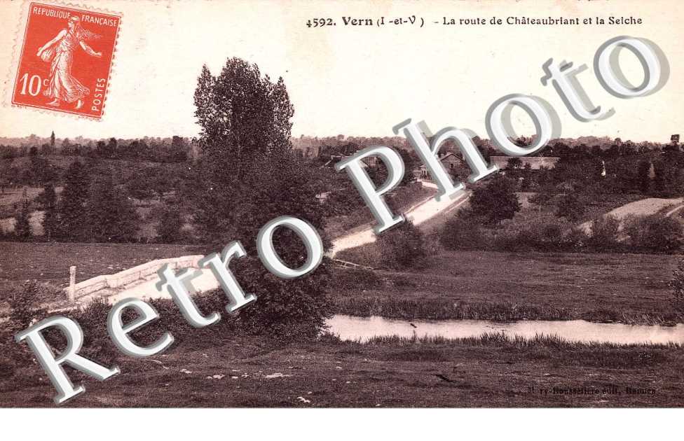 La route de Chateaubriant et la Seiche