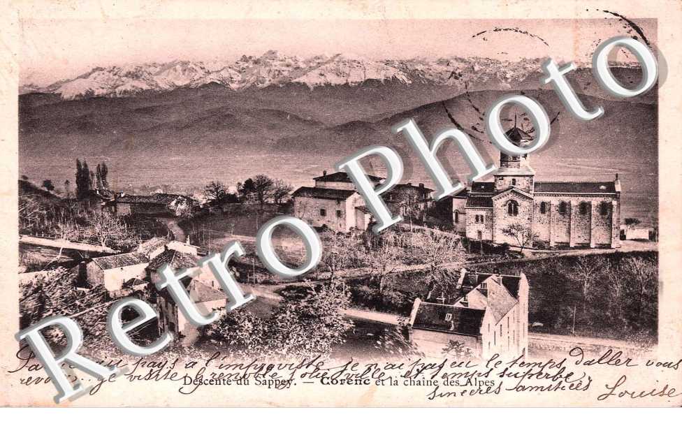 descente du sappey, corenc et la chaine des alpes