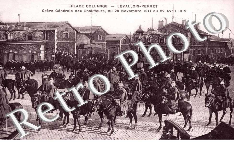 Place Collange - Greve generale des chauffeurs 1911-1912