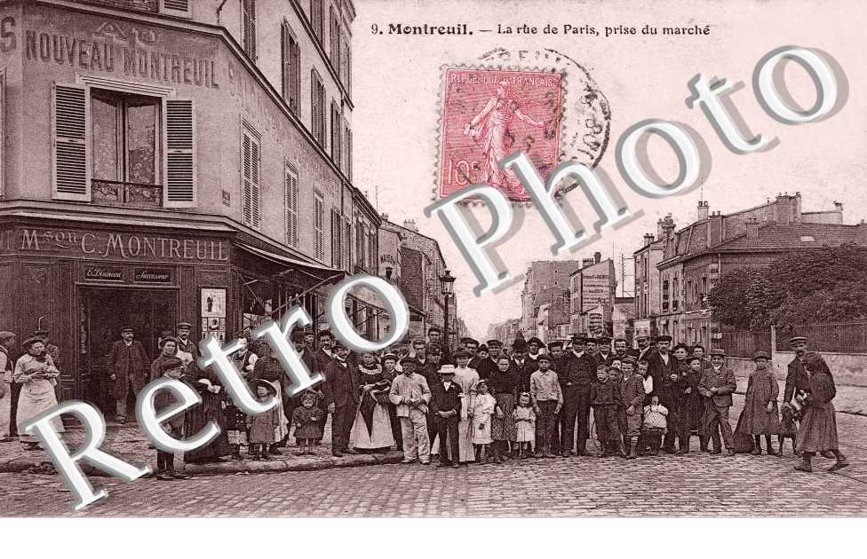 La rue de Paris prise du marche