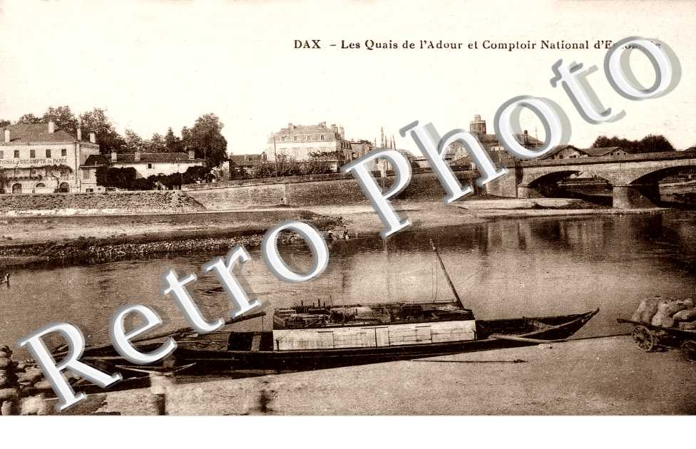 les quais de l'Adour et Comptoir National d'Escompte
