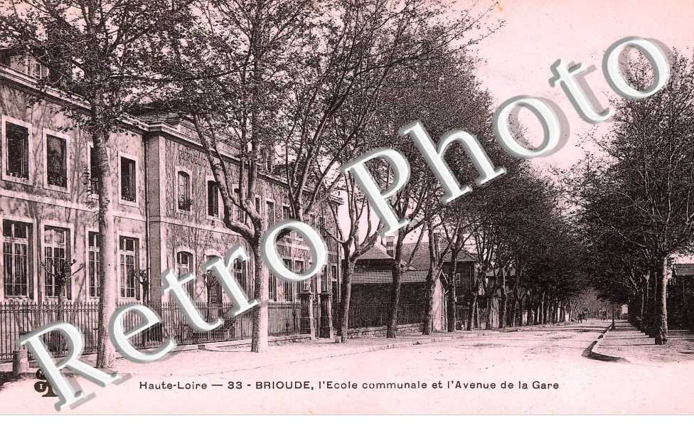 l&#039;ecole communale et l&#039;avenue de la gare
