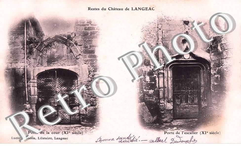 restes du chateau de langeac, porte de la cour et de l'escalier
