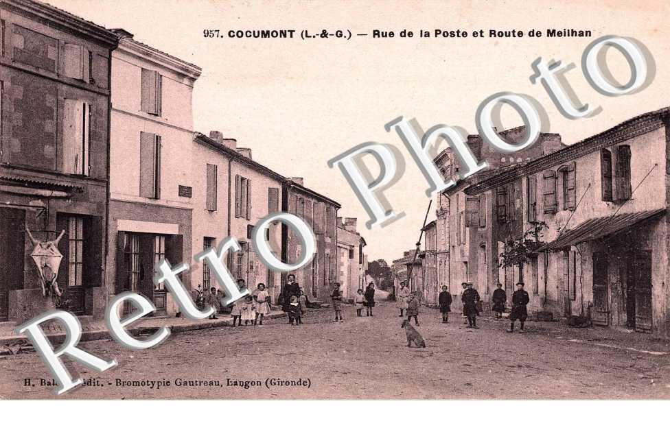 Rue de la Poste et Route de Meilhan