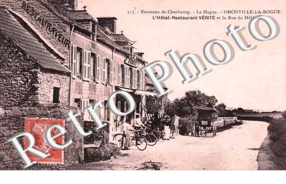 l&#039; hotel-restaurant Verite et la rue du Hable