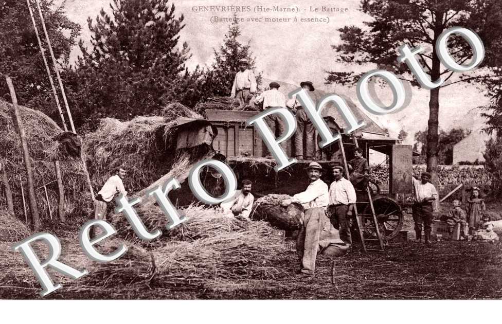 Le battage - MACHINE AGRICOLE - BATTEUSE (avec moteur a essence)