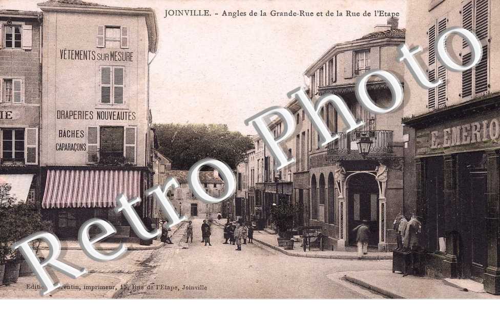 angles de la grande rue et de la rue de l'etape (carte couleur)