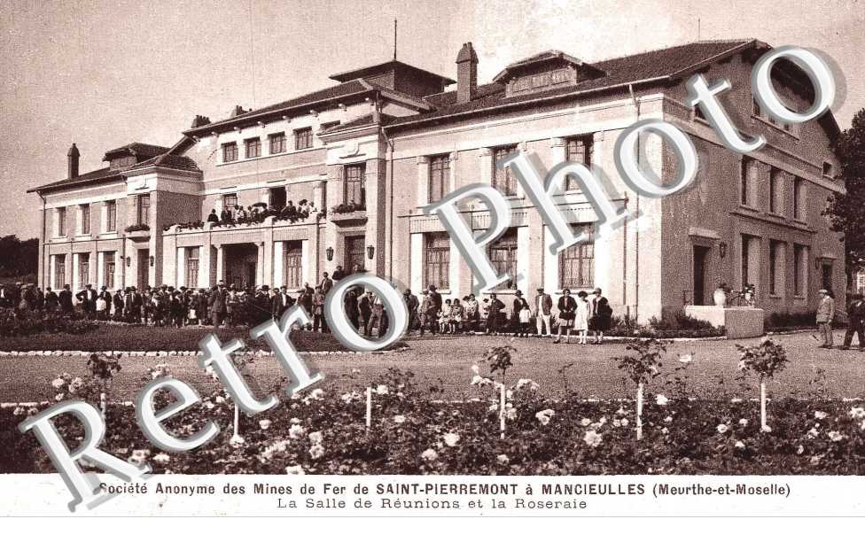 mines de St pierremont - salle de reunion et roseraie