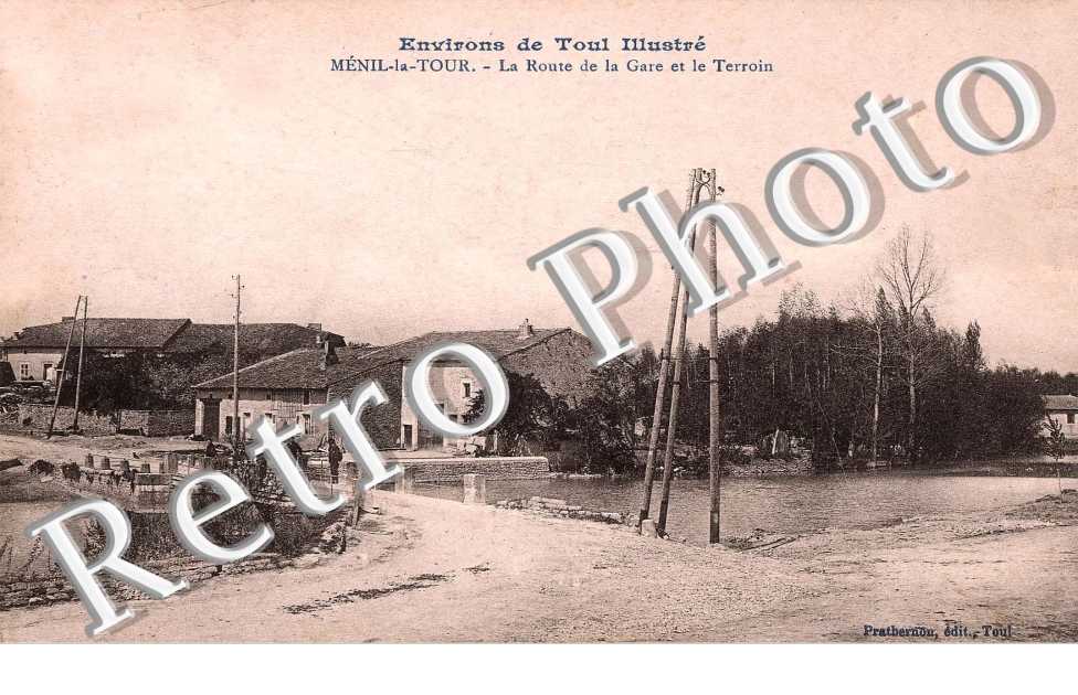 la route de la Gare et le terroin