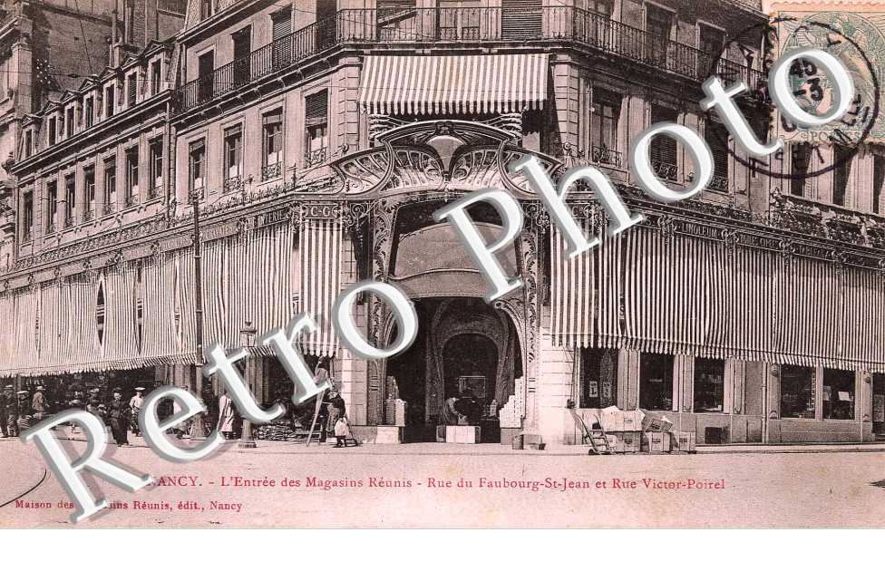 l&#039;entree des magasins reunis rue du faubourg saint jean et rue victor poirel