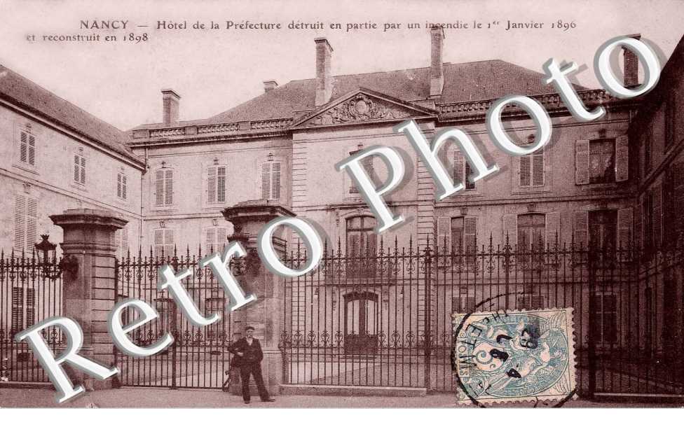 Hotel de la Prefecture detruit en partie par un incendie le 1er janvier 1896