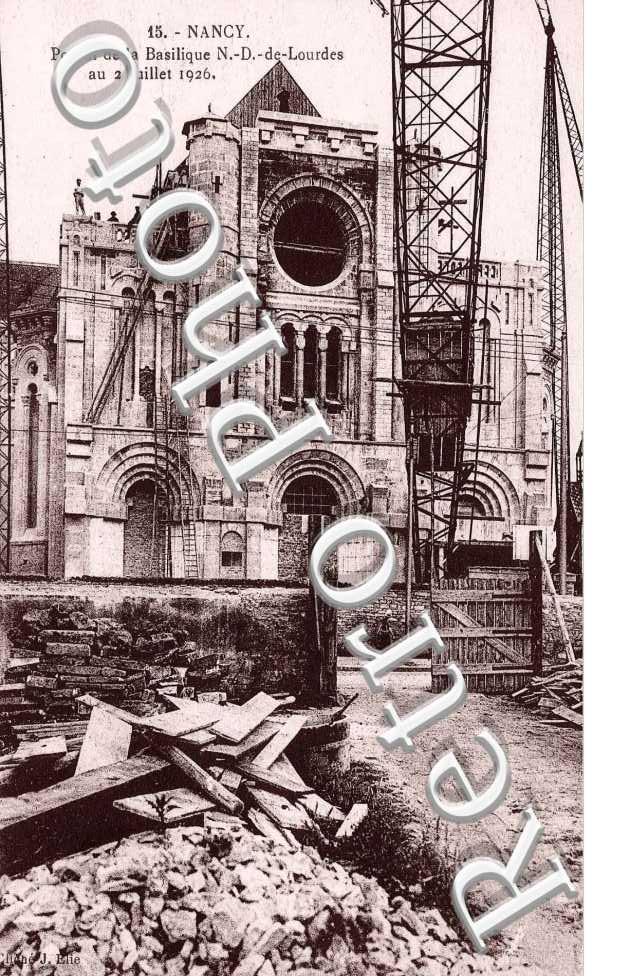 Portail de la Basilique ND de Lourdes au 2 Juillet 1926