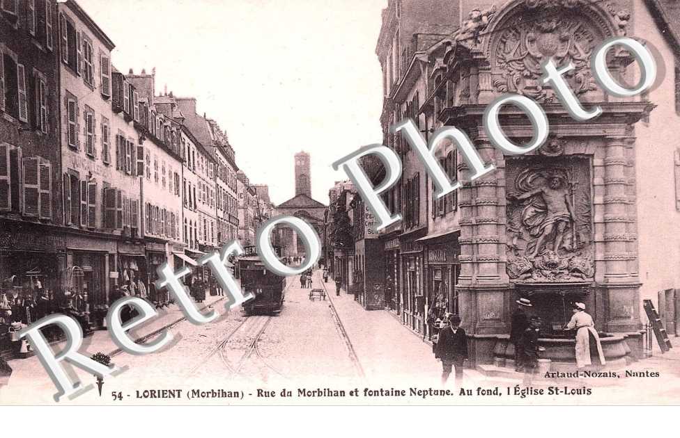 Rue du Morbihan et Fontaine Neptune
