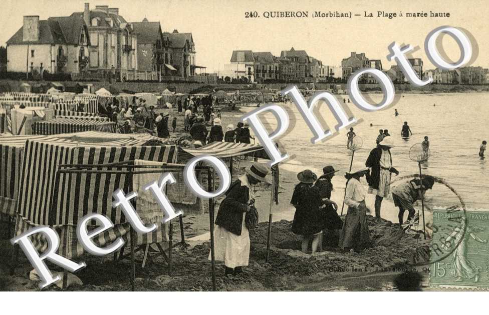 la plage a maree haute