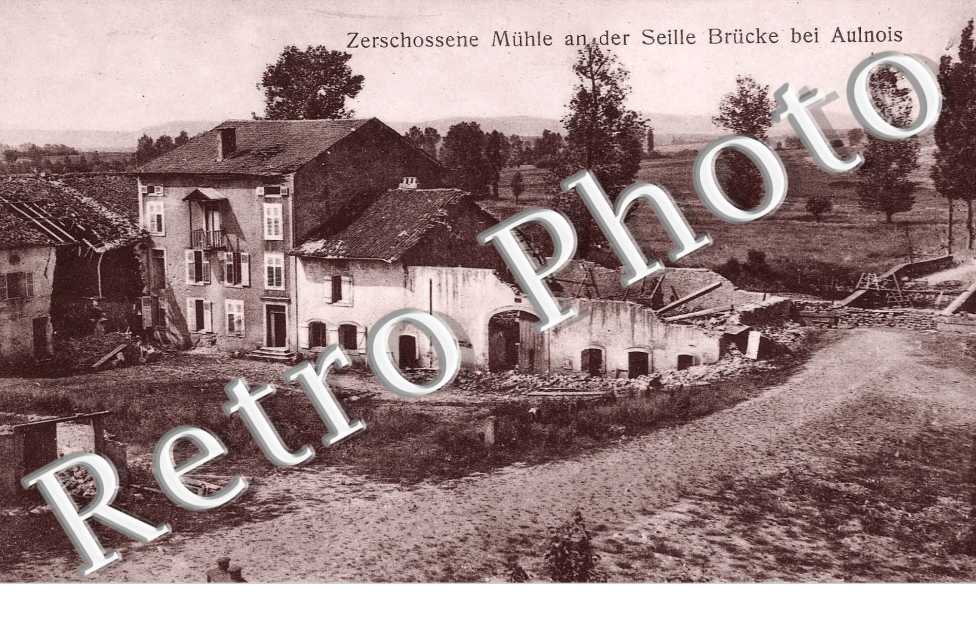 Zerschossene Mulhe an der Seille Brucke bei Aulnois