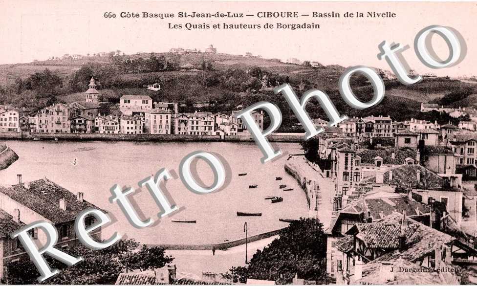 Bassin de la Nivelle, les Quais et hauteurs de Borgadain