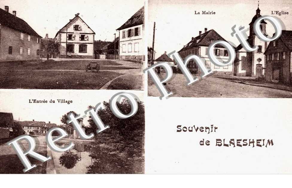 Carte souvenir  - la mairie - l&#039;entree du village
