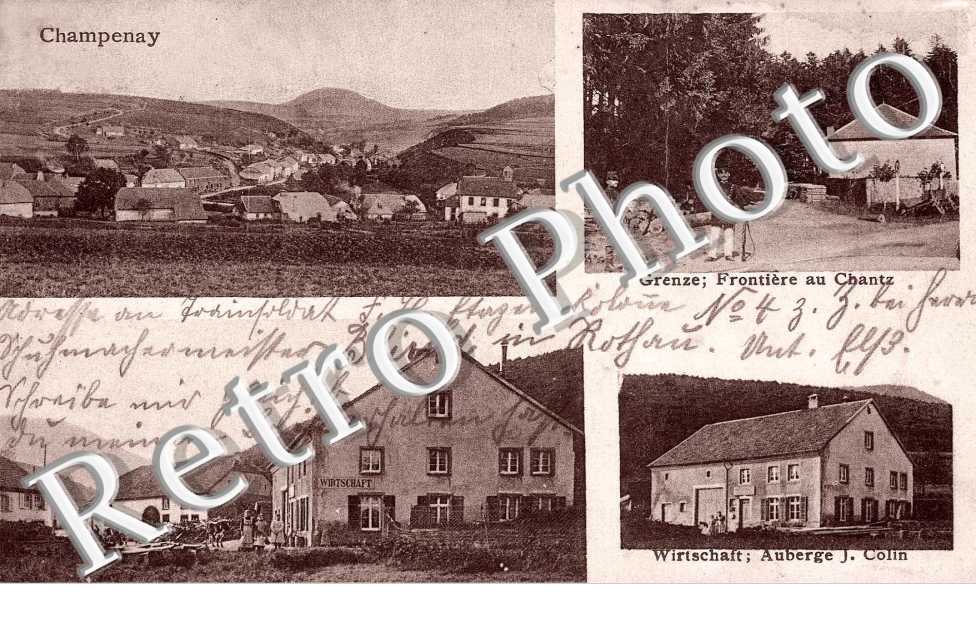 Carte Composee - Frontiere au Chantz - Auberge J. Colin
