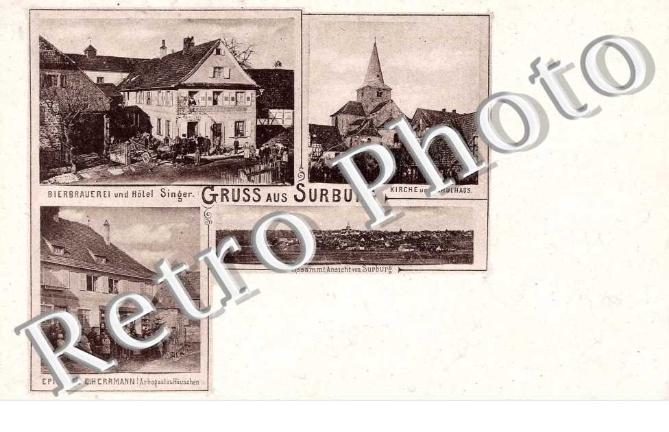 Bierbrauerei und Hotel Singer - Kirche - Epicerie E. Herrmann