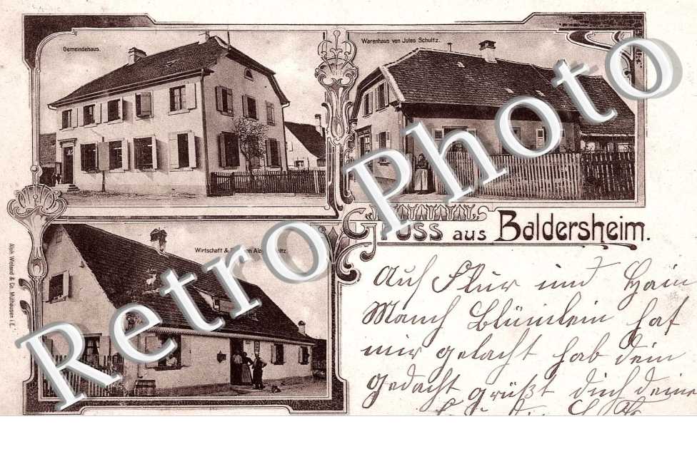 gemeindehaus, wirtschaft & post Aloyse Boltz, warehaus von Jules Schultz
