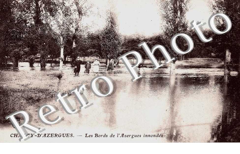 Les bords de l'Azergues inondes