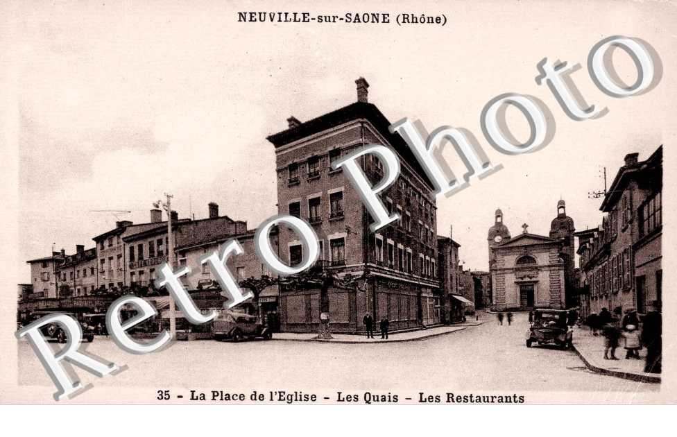 La place de l'eglise - Les quais - Les restaurants 