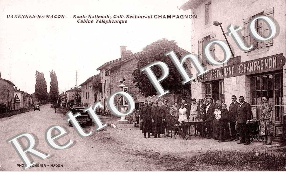 Route Nationale, Cafe-Restaurant Champagnon, Cabine Telephonique