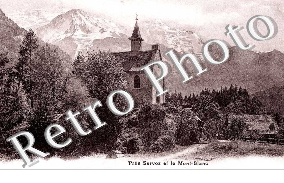 Pres Servoz et le Mont Blanc