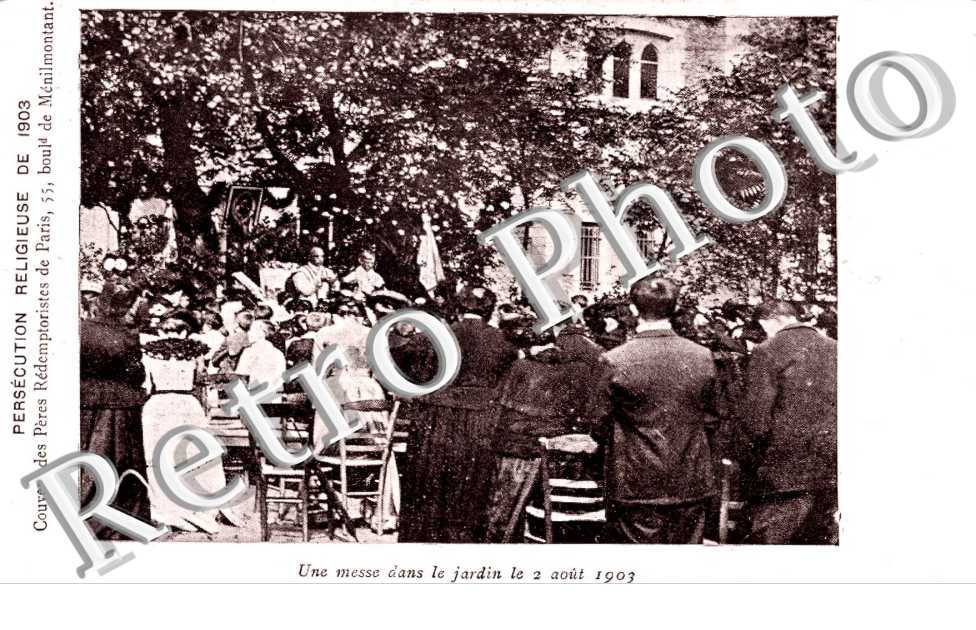 Une Messe dans le Jardin le 2 Aout 1903 55 boulevard de Menilmontant