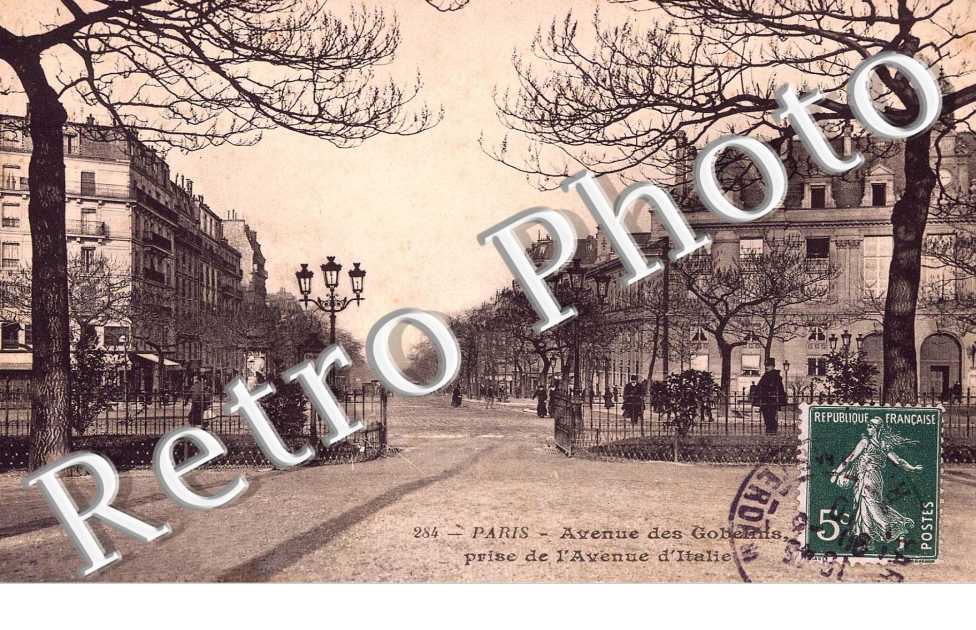 AVENUE DES GOBELINS pris de l&#039;avenue d&#039;Italie