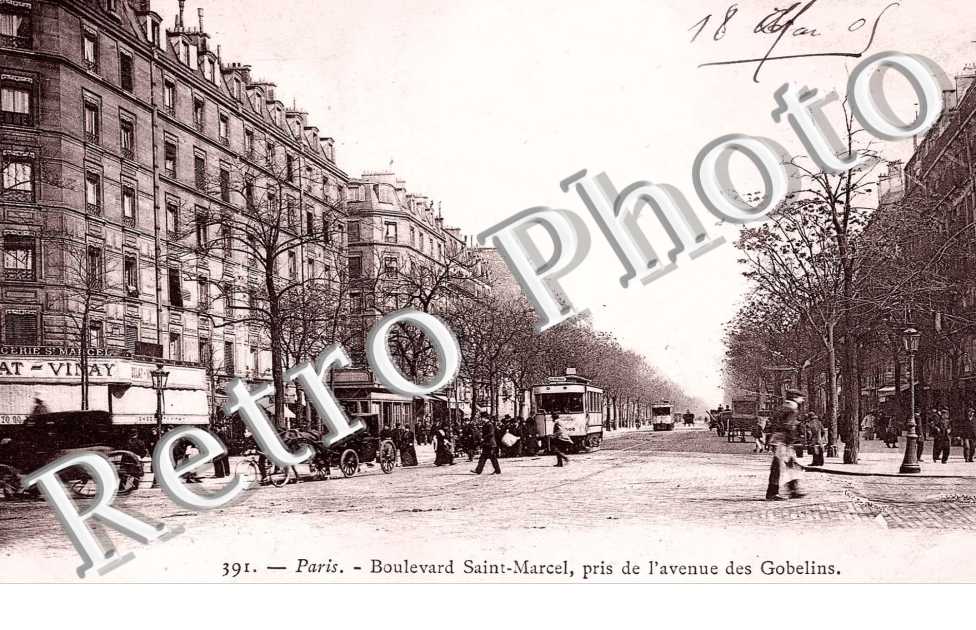 Boulevard Saint-Marcel pris de l&#039;avenue des Gobelins