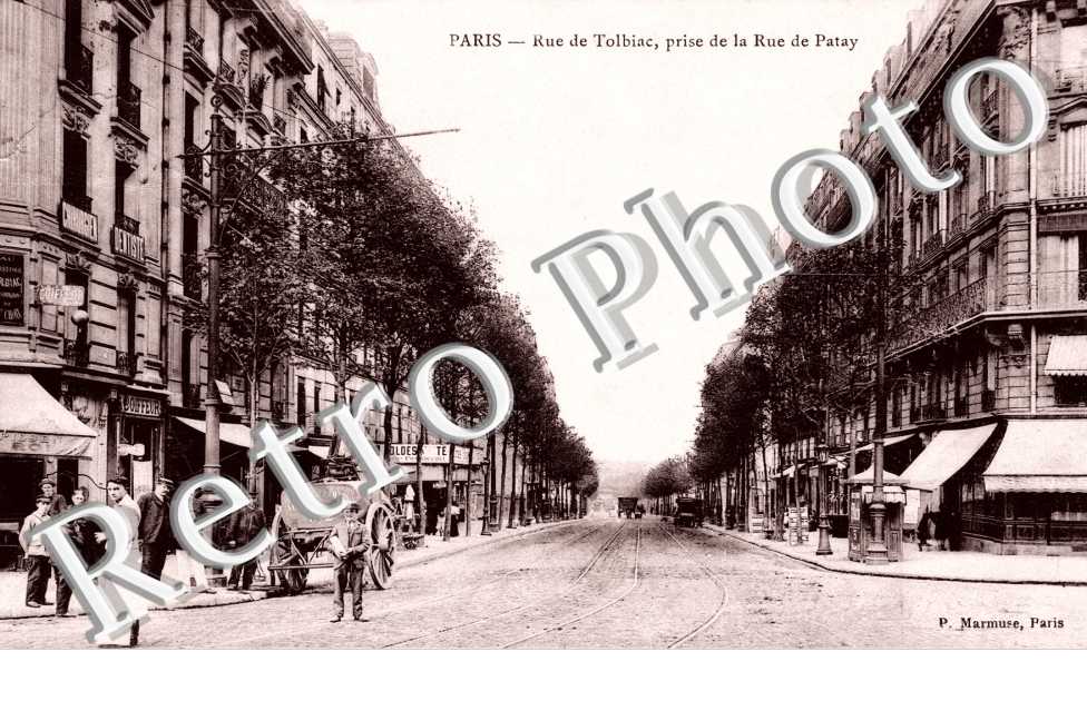 Rue de Tolbiac prise de la rue de Patay