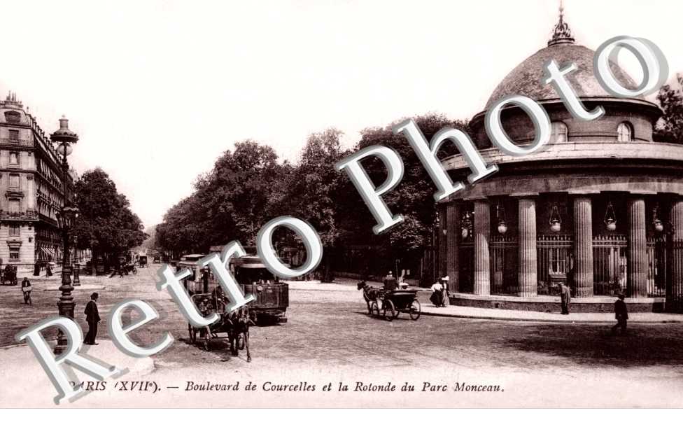 Boulevard de Courcelles et la Rotonde du Parc Monceau