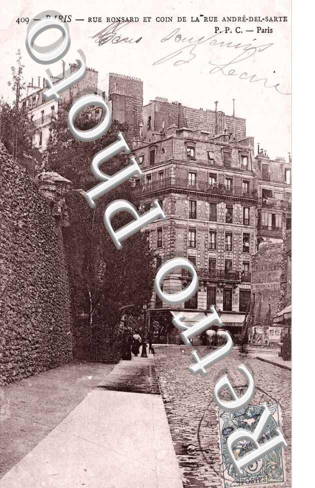 Rue Ronsard et coin de la rue Andre del Sarte