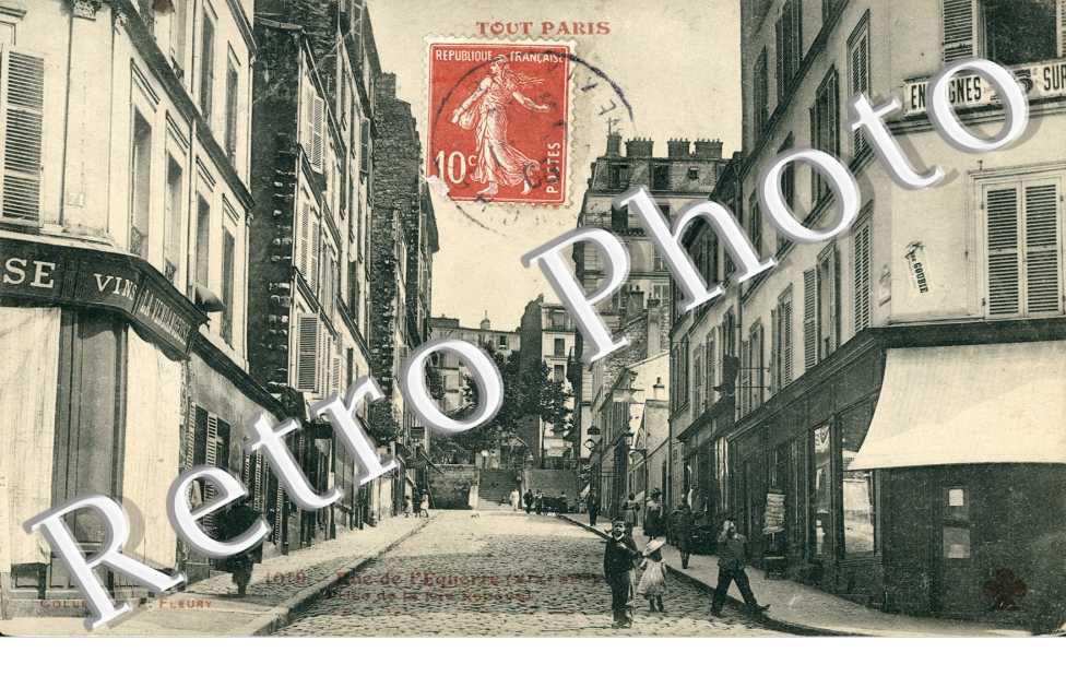 Rue de l&#039;Equerre prise de la rue Rebeval