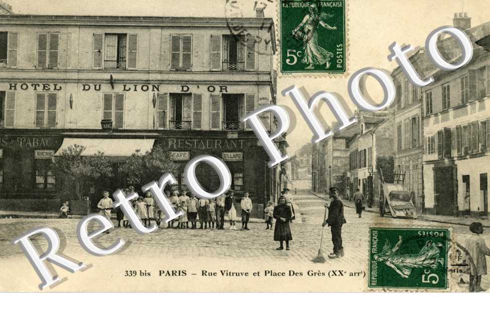 Rue Vitruve et Place des Gres