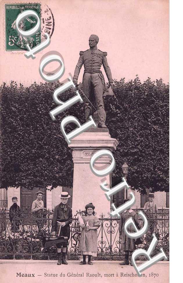 Statue du general Raoult mort a Reischoffen 1870 - militaire