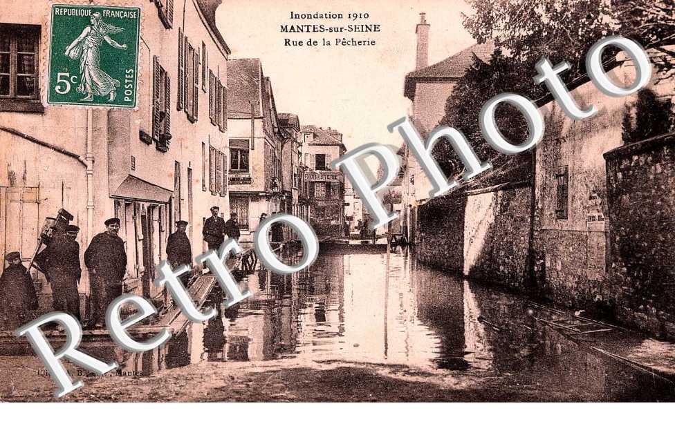 Rue de la pecherie - inondation 1910