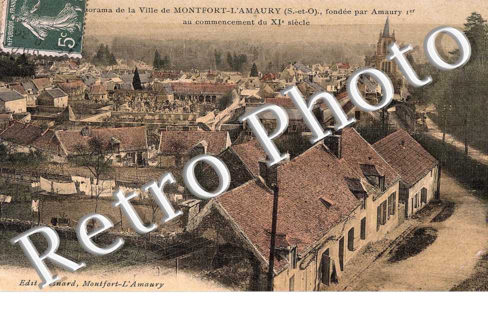 panorama de la ville fondee par Amaury Ier au commencement du XIe siecle