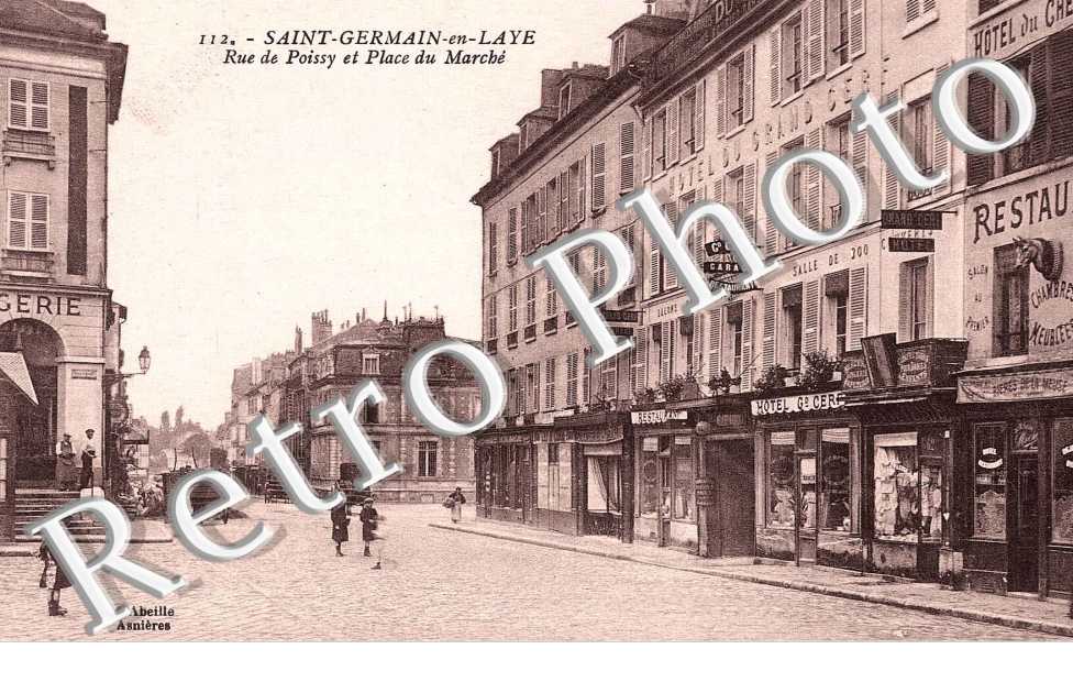 Rue de Poissy et place du Marche